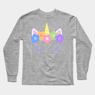 Chic Unicorn Face Long Sleeve T-Shirt